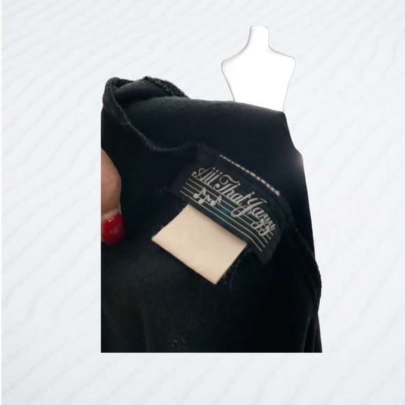 Black Crushed Velour Dress Size Small - Picture 3 of 3